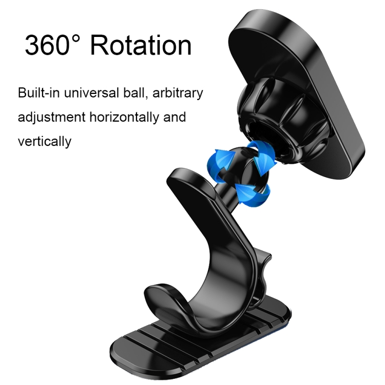 D6 360-degree Rotating Magnetic Suction Car Mobile Phone Holder(Black) D6 360-degree Rotating Magnetic Suction Car Mobile Phone Holder(Black)