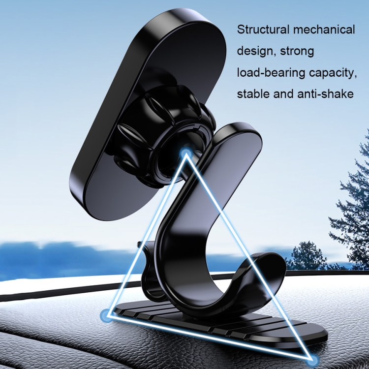 D6 360-degree Rotating Magnetic Suction Car Mobile Phone Holder(Black) D6 360-degree Rotating Magnetic Suction Car Mobile Phone Holder(Black)