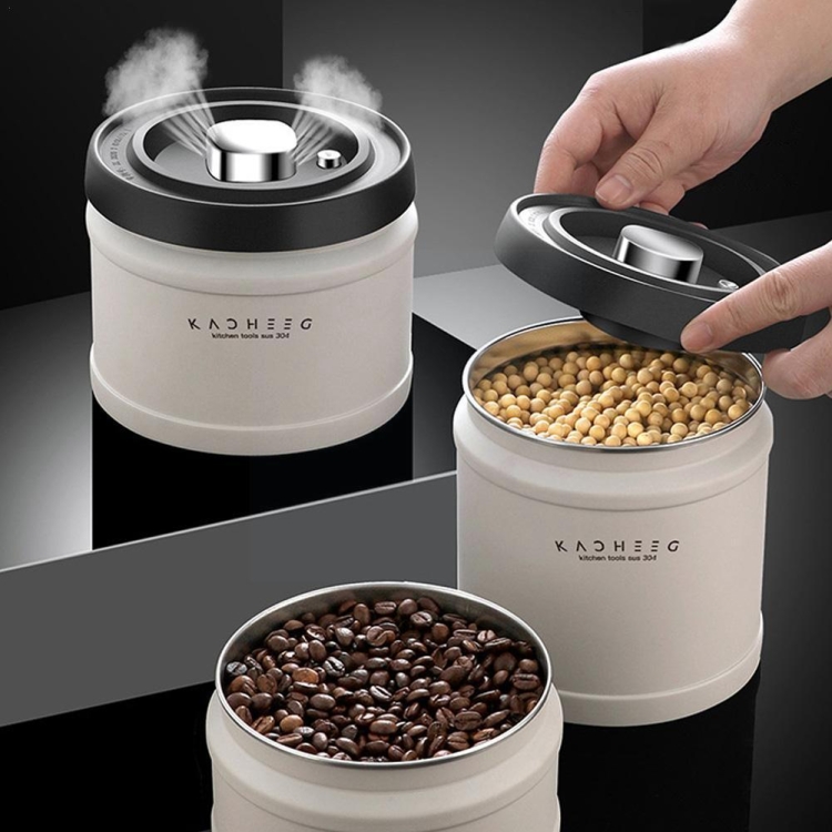 Kacheeg 밀봉 캔 압축 진공 커피 콩 차 캔, 용량: 750ml
