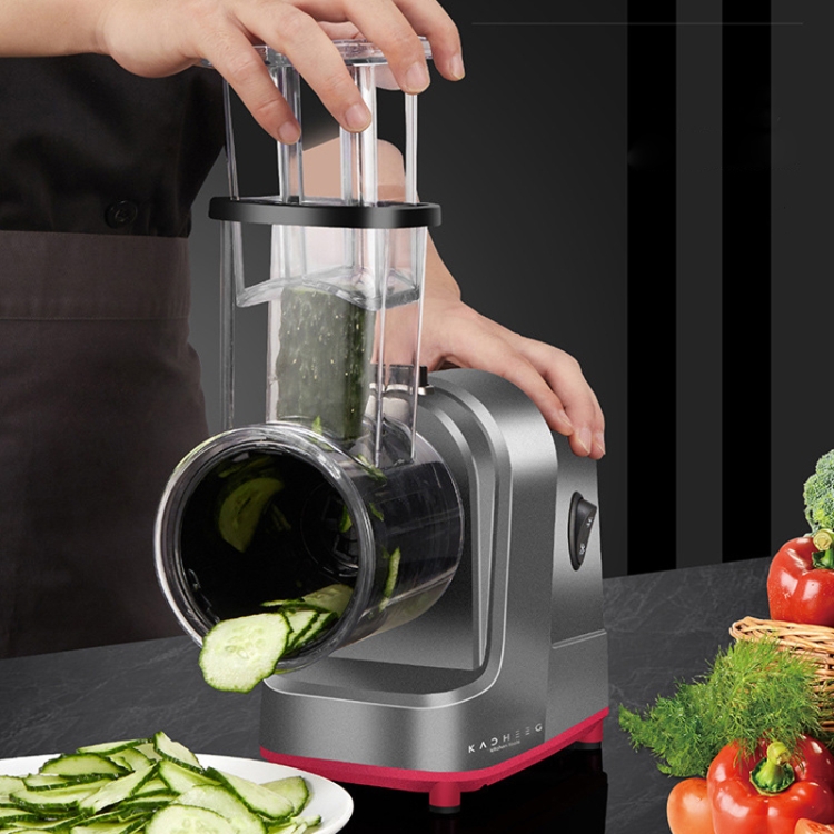 Kacheeg Electric Vegetable Cutter Multifunctional Automatic Slicer, CN Plug,  Style: With 5 Knives