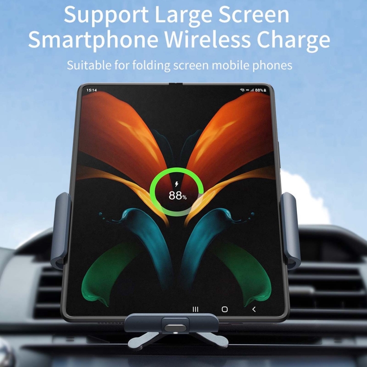 For Samsung Galaxy Z Fold4 / 3 S10 Folding Screen Mobile Phone Vehicle Bracket Dual Coil Wireless Charger For Samsung Galaxy Z Fold4 / 3 S10 Folding Screen Mobile Phone Vehicle Bracket Dual Coil Wireless Charger