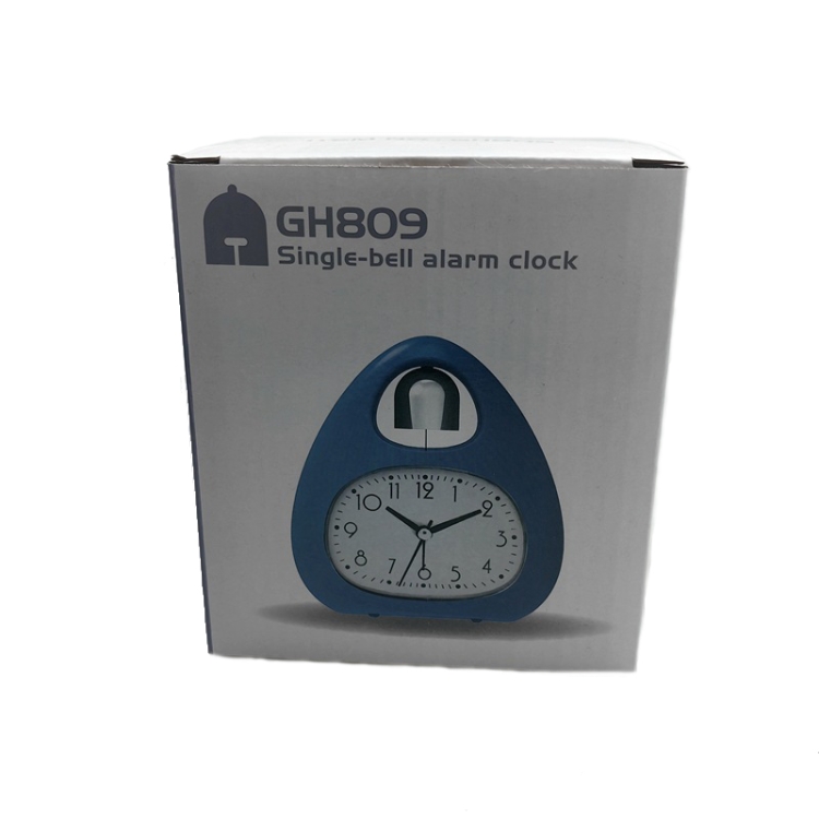 GH809 Sveglia da tavolo per bambini a forma di uovo Orologio da comodino  con campanello carino (blu)