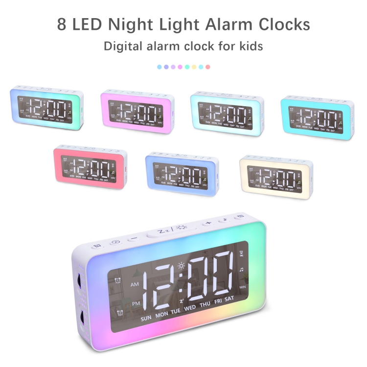 Reloj Despertador LED con Pantalla Digital y Espejo TS-8201