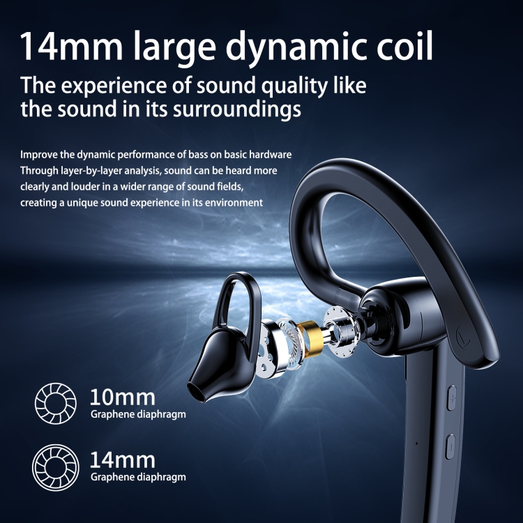 AIR5 Single-ear Business Stereo Rotatable Bluetooth Earphone(Black) AIR5 Single-ear Business Stereo Rotatable Bluetooth Earphone(Black)