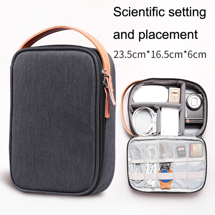 Power Data Cable Storage Bag Digital Mobile Hard Disk Protective Cover , Size: Medium (Gray) Power Data Cable Storage Bag Digital Mobile Hard Disk Protective Cover , Size: Medium (Gray)