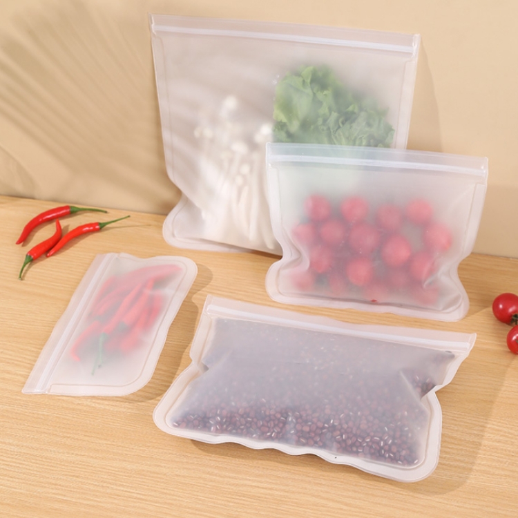 10 sacchetti ermetici riutilizzabili per alimenti riutilizzabili in EVA,  dimensioni: media