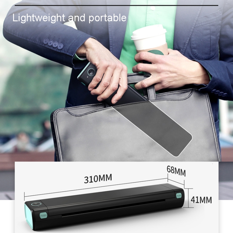 Phomemo Stampante portatile, M08F, stampante portatile Bluetooth A4, (X5M)