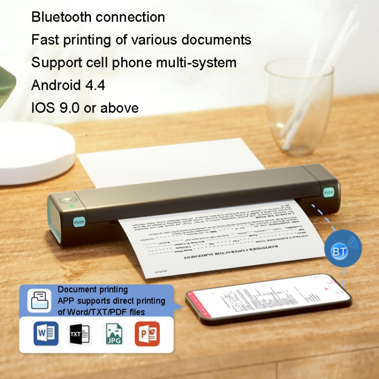 Stampante termica portatile portatile senza fili Bluetooth M08F