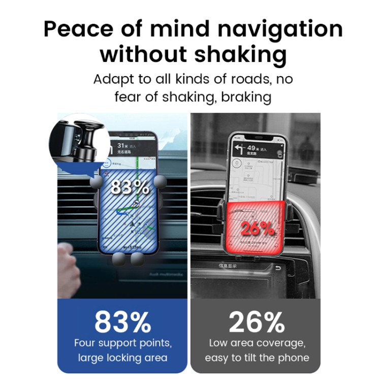 S03 Vehicle Air Outlet Gravity Navigation Mobile Phone Holder, Color: Black Eagle Mouth S03 Vehicle Air Outlet Gravity Navigation Mobile Phone Holder, Color: Black Eagle Mouth