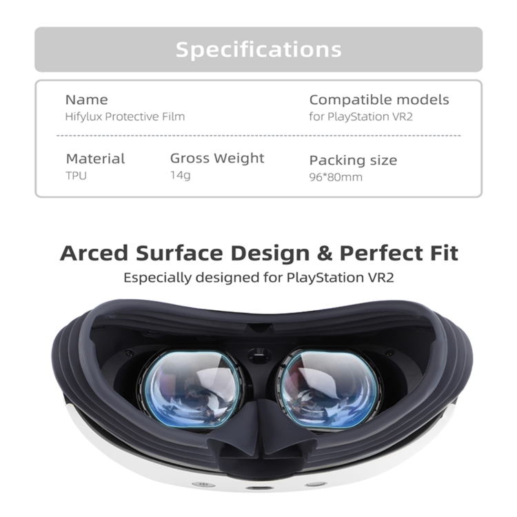 Para PlayStation VR2 Hifylux PS-FF29 Juego de película protectora de lente HD Película suave de TPU a prueba de rasguños (como se muestra) - B6