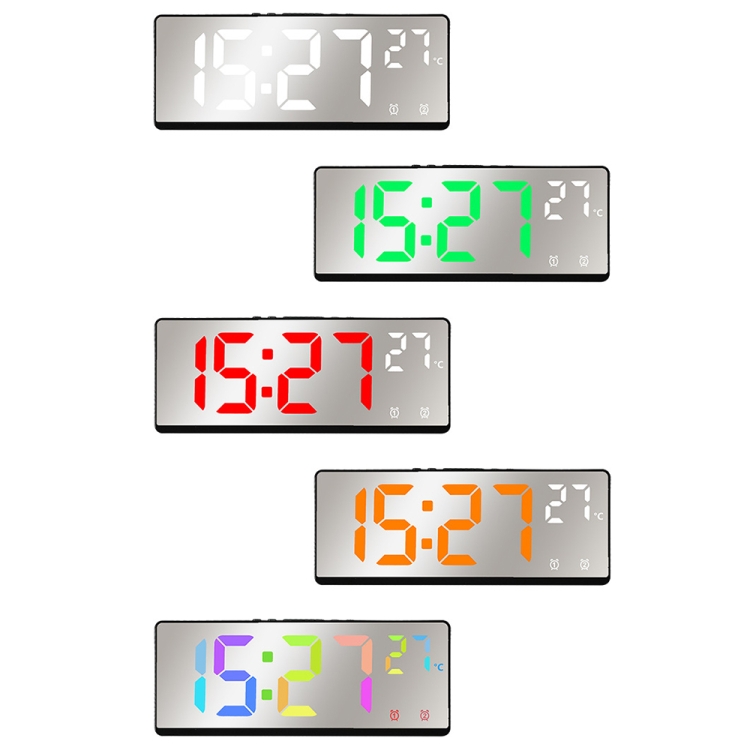 Comprar Despertador de proyección digital con superficie de espejo 4 en 1  reloj proyector de 180 grados interior