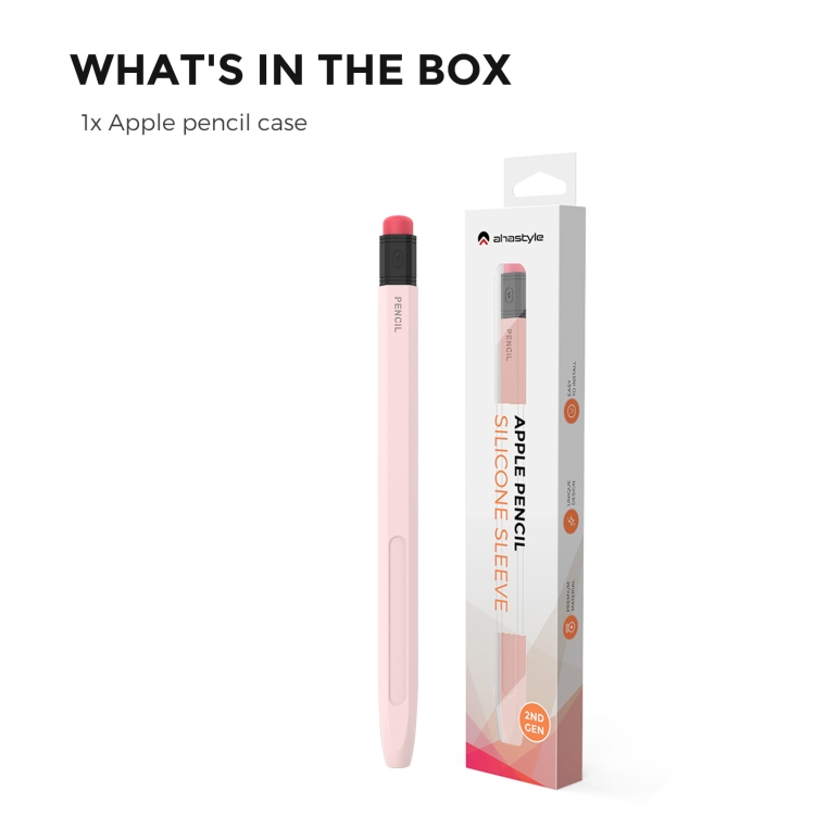 For Apple Pencil 2 AhaStyle PT180-2 Silicone Protective Case Anti-Slip And Anti-Drop Capacitive Pen Case(Pink) For Apple Pencil 2 AhaStyle PT180-2 Silicone Protective Case Anti-Slip And Anti-Drop Capacitive Pen Case(Pink)