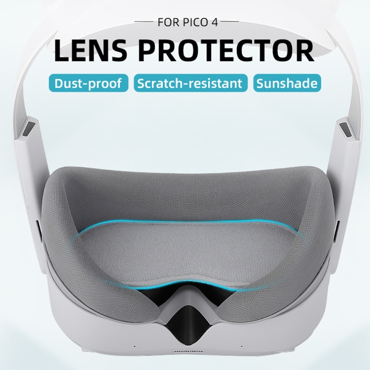 Para PICO 4 Hifylux PC-ZF17 Protector de lente Gafas VR Almohadilla de esponja a prueba de polvo (gris claro) - B7
