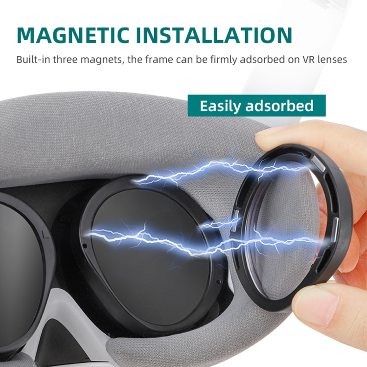 Para PICO 4 Hifylux PC-QF25, 1 par de gafas magnéticas para miopía, caja de resina no esférica, accesorios para gafas VR (150 grados) - B2