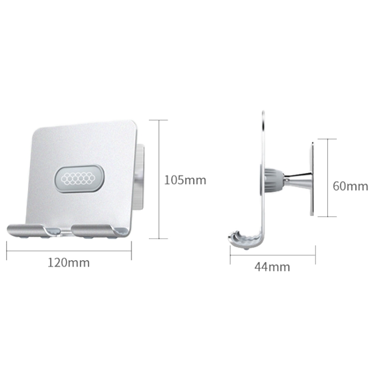 B87 Punch-free Tablet PC Aluminum Alloy Bracket Bathroom Kitchen Adhesive Wall Phone Holder(Silver Gray) B87 Punch-free Tablet PC Aluminum Alloy Bracket Bathroom Kitchen Adhesive Wall Phone Holder(Silver Gray)