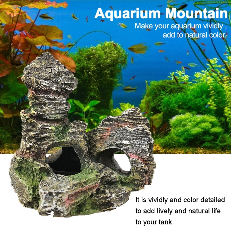 Ornamento decorativo del acuario de la resina de la simulación del paisaje del tanque de peces de piedra, estilo: Cave Mountain C - B3