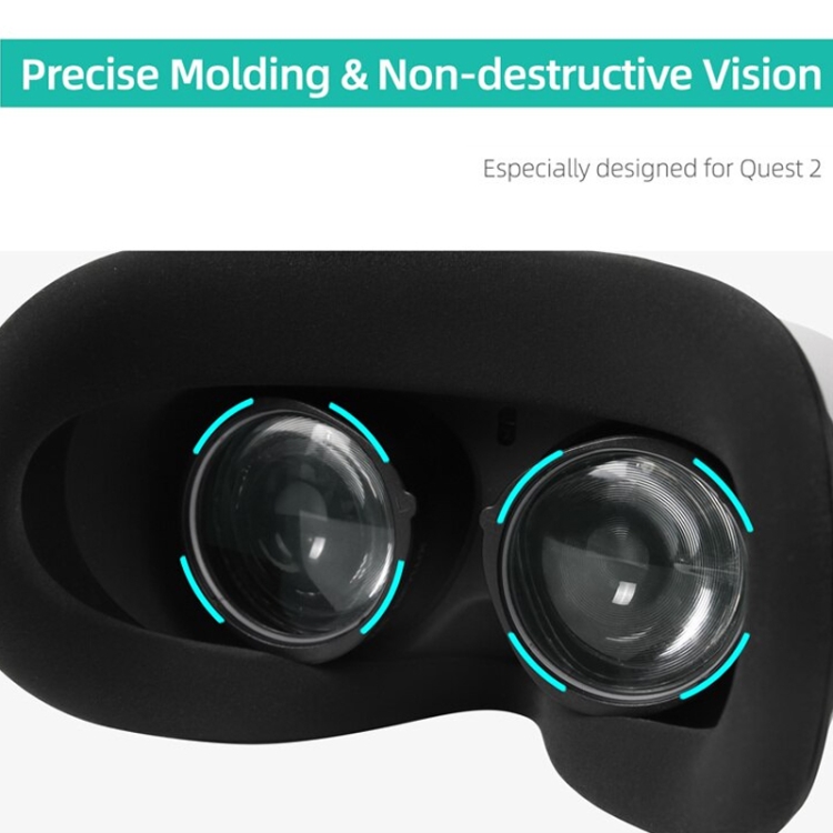 Para Oculus Quest 2 Hifylux Q2-QF11 1 par de marcos de lentes para miopía accesorios de gafas VR de resina asférica (500 grados) - B5