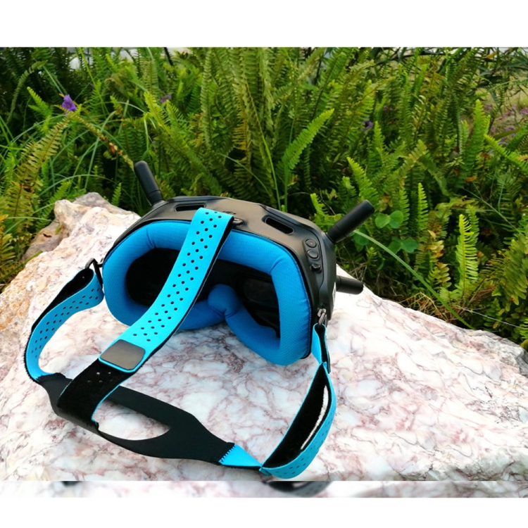 Para DJI FPV Goggles V2 Accesorios de diadema con relleno de espuma, máscara facial azul + diadema azul - B5