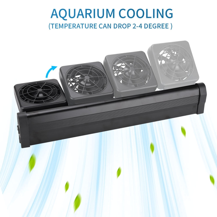 Ventilateur de refroidissement pour réservoir de poissons, ventilateur d' aquarium silencieux, spécification : prise britannique à 4 têtes.