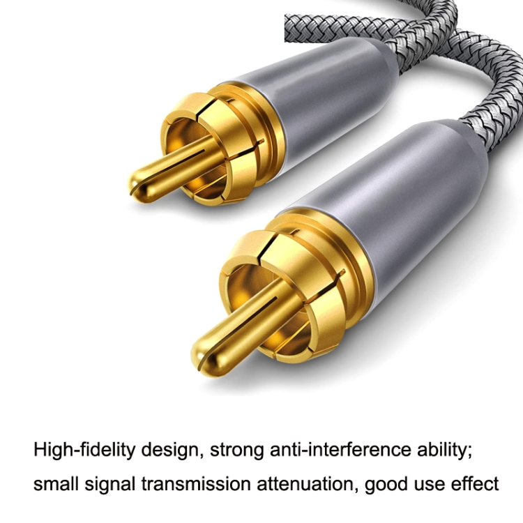 Cable de audio digital HIFI coaxial RCA de cobre puro de 10 m Cable de  altavoz de subwoofer SPDIF (gris plateado)