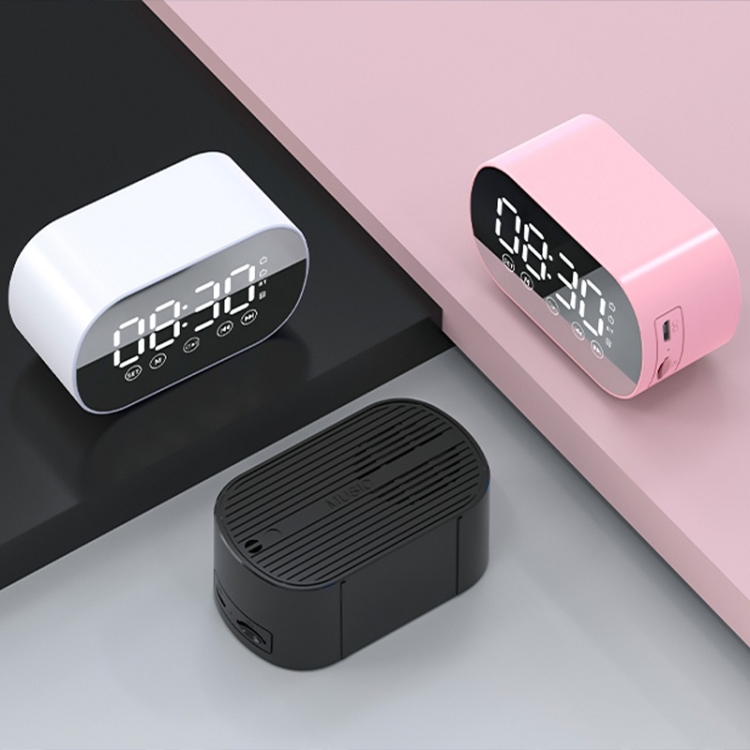 S15 Wireless Card Bluetooth Speaker Mini Alarm Clock(Pink)