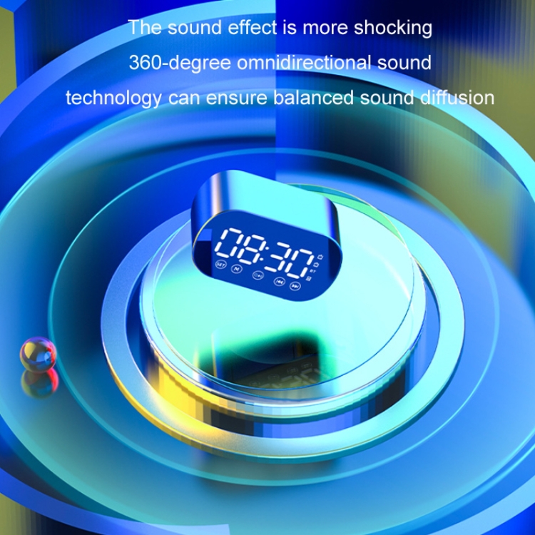 S15 Wireless Card Bluetooth Speaker Mini Alarm Clock(Pink)