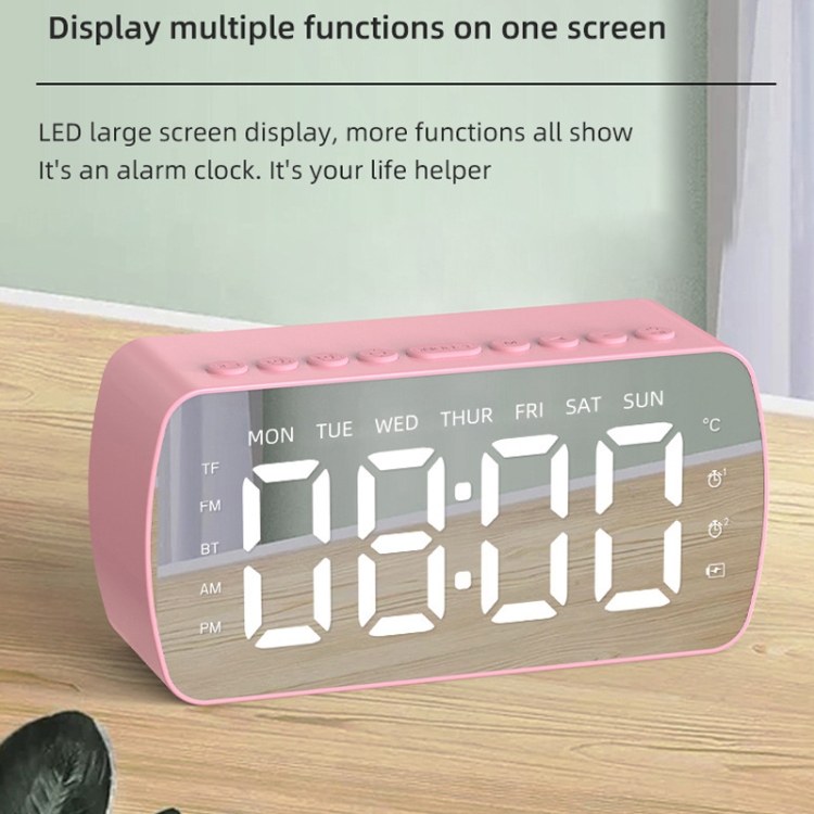 Q5 Outdoor Portable Card Bluetooth Speaker Small Clock Radio, Color: Black 1400mAh Q5 Outdoor Portable Card Bluetooth Speaker Small Clock Radio, Color: Black 1400mAh