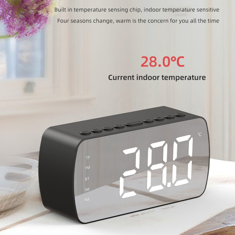 Q5 Outdoor Portable Card Bluetooth Speaker Small Clock Radio, Color: Black 1400mAh Q5 Outdoor Portable Card Bluetooth Speaker Small Clock Radio, Color: Black 1400mAh