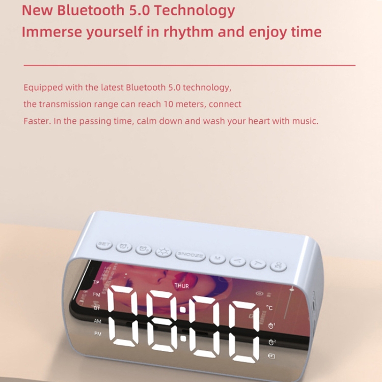 Q5 Outdoor Portable Card Bluetooth Speaker Small Clock Radio, Color: Black 1400mAh Q5 Outdoor Portable Card Bluetooth Speaker Small Clock Radio, Color: Black 1400mAh
