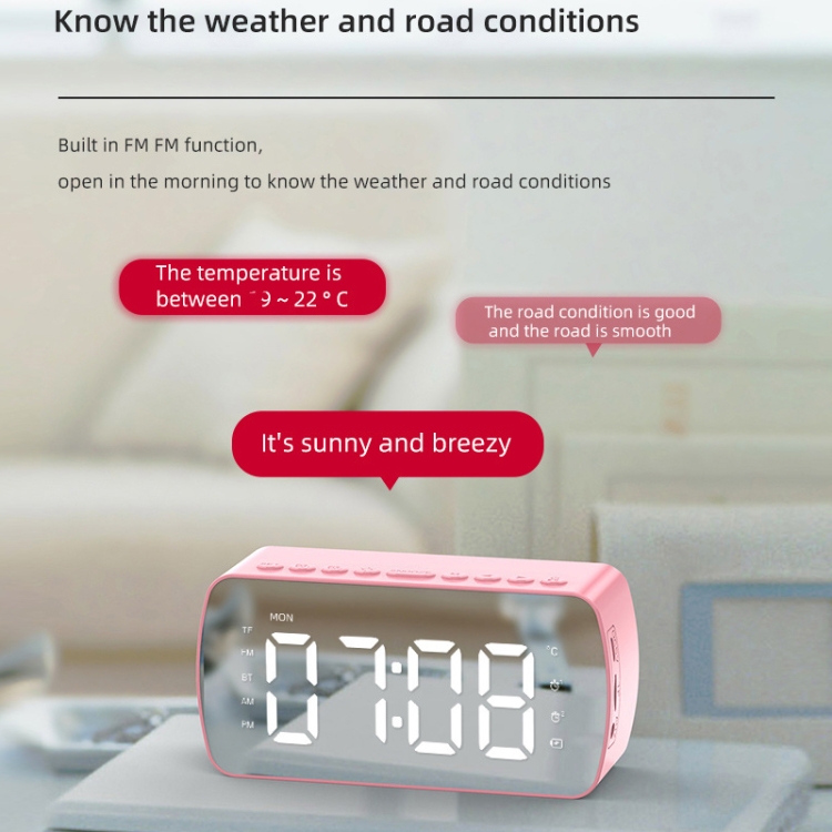 Q5 Outdoor Portable Card Bluetooth Speaker Small Clock Radio, Color: Black 1400mAh Q5 Outdoor Portable Card Bluetooth Speaker Small Clock Radio, Color: Black 1400mAh