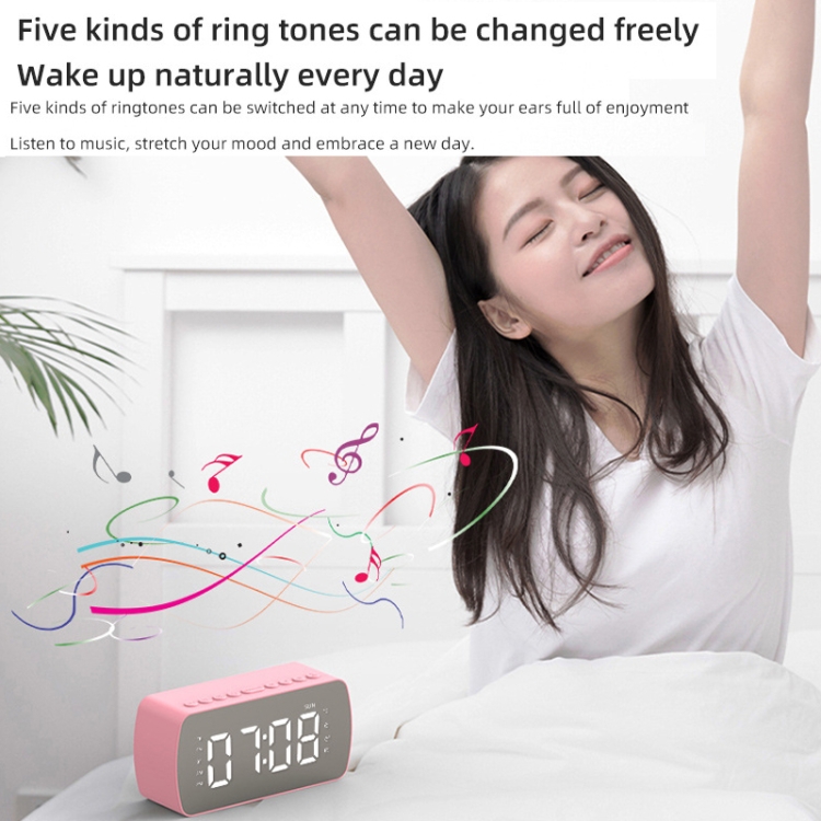 Q5 Outdoor Portable Card Bluetooth Speaker Small Clock Radio, Color: Black 1400mAh Q5 Outdoor Portable Card Bluetooth Speaker Small Clock Radio, Color: Black 1400mAh