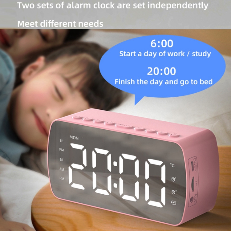 Q5 Outdoor Portable Card Bluetooth Speaker Small Clock Radio, Color: Black 1400mAh Q5 Outdoor Portable Card Bluetooth Speaker Small Clock Radio, Color: Black 1400mAh