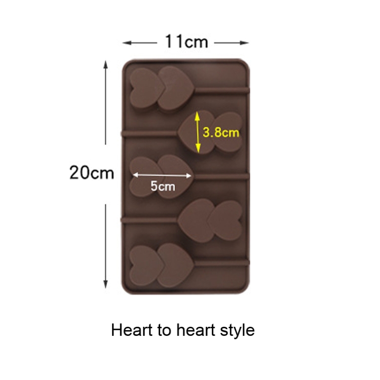 2pcs Coffee/brown Chocolate Bar Shaped Silicone Mold