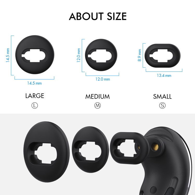 For Samsung Galaxy Buds Live AhaStyle PT132 S+M+L Silicone Earbud(White)