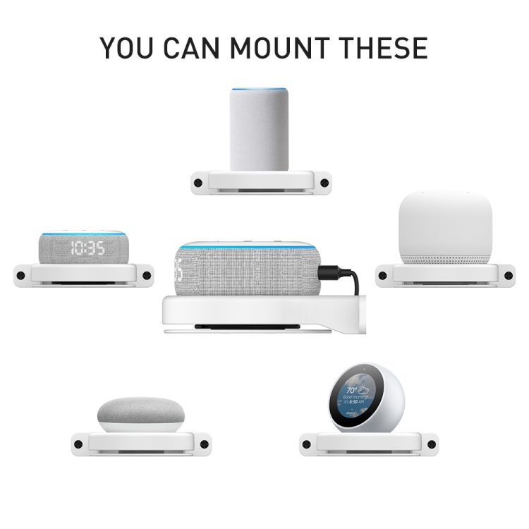 For Amazon Echo Dot 3/4 AhaStyle DD96 Stand Wall Storage Stand(White) For Amazon Echo Dot 3/4 AhaStyle DD96 Stand Wall Storage Stand(White)