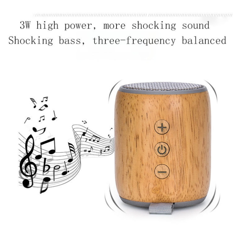 BT811 Mini Wooden Wireless Bluetooth Speaker Support TF Card & 3.5mm AUX(Black) BT811 Mini Wooden Wireless Bluetooth Speaker Support TF Card & 3.5mm AUX(Black)