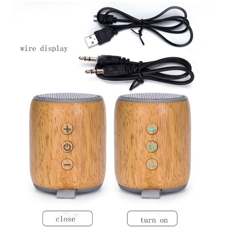 BT811 Mini Wooden Wireless Bluetooth Speaker Support TF Card & 3.5mm AUX(Black) BT811 Mini Wooden Wireless Bluetooth Speaker Support TF Card & 3.5mm AUX(Black)
