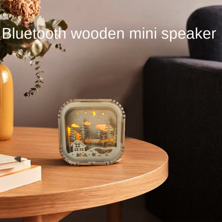 BT813X Solid Wood Ambient Light Wireless Bluetooth Speaker Home Night Light Wood Carving Pattern Audio(Wood Color) BT813X Solid Wood Ambient Light Wireless Bluetooth Speaker Home Night Light Wood Carving Pattern Audio(Wood Color)