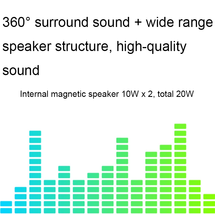 BT808 20W Desktop Computer Bluetooth Speaker 3D Stereo Sound Effect Home Speaker(Silver Gray) BT808 20W Desktop Computer Bluetooth Speaker 3D Stereo Sound Effect Home Speaker(Silver Gray)