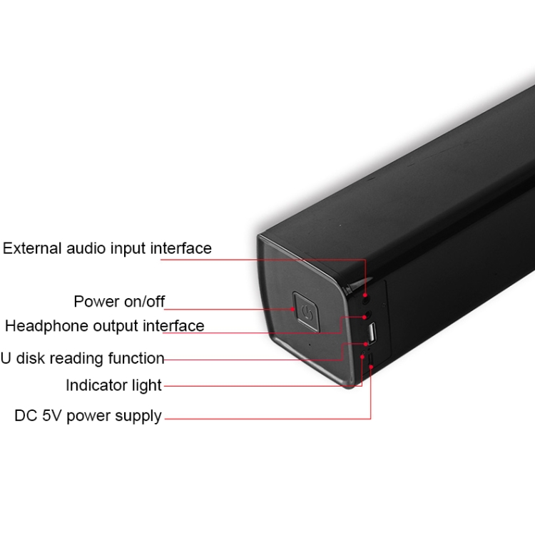 BT809S Desktop Long Gaming Bluetooth Speaker Computer USB Plug-in Intelligent Ambient Light Audio(Black) BT809S Desktop Long Gaming Bluetooth Speaker Computer USB Plug-in Intelligent Ambient Light Audio(Black)