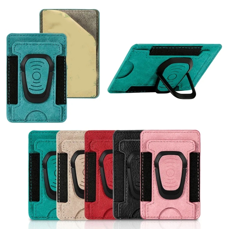 Adhesive Phone Card Holder Wallet With Rotatable Stand(Black) Adhesive Phone Card Holder Wallet With Rotatable Stand(Black)