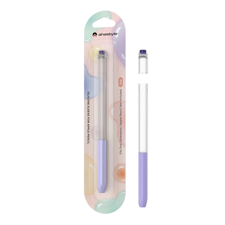 Para Apple Pencil 2 AhaStyle PT-LC05 Jelly Style Funda protectora de silicona translúcida (rosa) - B1