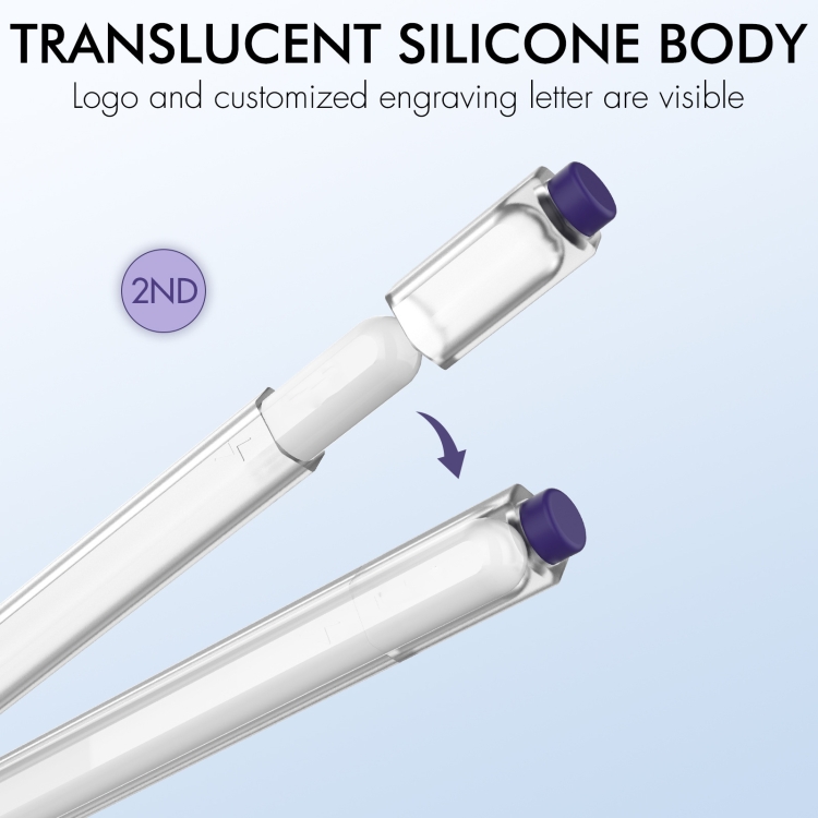 Para Apple Pencil 2 AhaStyle PT-LC05 Jelly Style Funda protectora de silicona translúcida (rosa) - B4