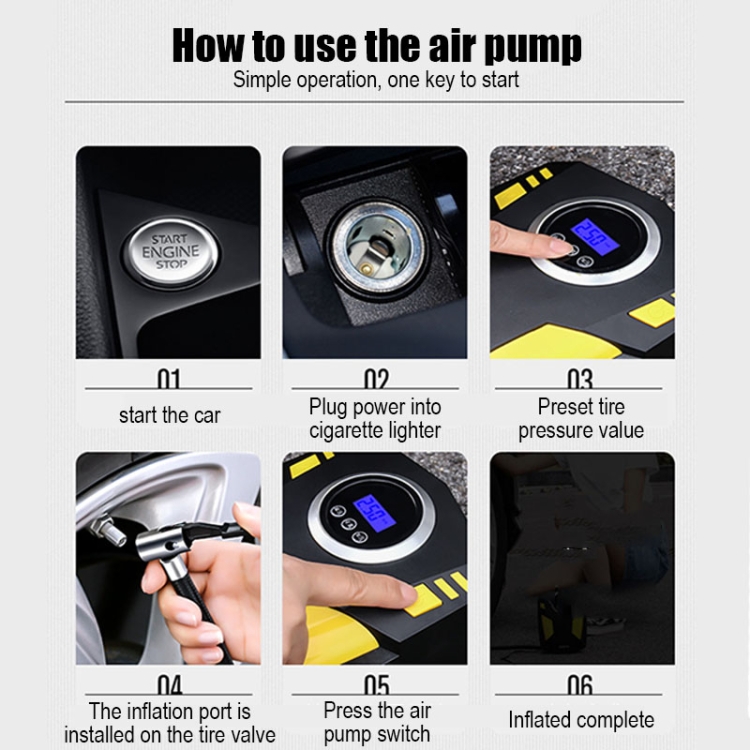 Buy Wholesale China Air Compressor Tire Inflator 12v 150psi Car Tire Hand  Pump Portable Car Air Pump With Touch Digital & Tire Inflator at USD 15.6