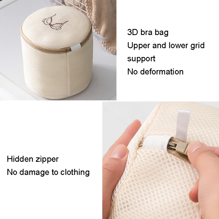 6pcs/set Home Net Pocket Underwear Washing Bag Thickened Polyester Laundering Set (White)