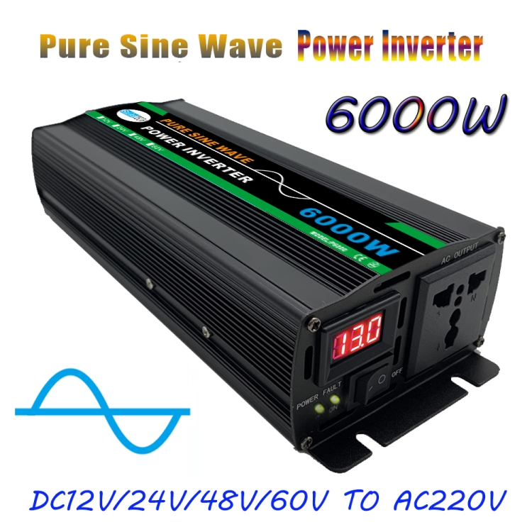 3000w 6000w convertisseur de tension 24v à 230v pure sinusoïdale inverseur