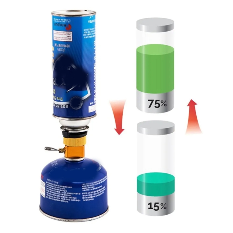 Outdoor Camping Gas Tank Refill Converter Connector Adjustable Gas Cartridge Refill Valve Adapter A