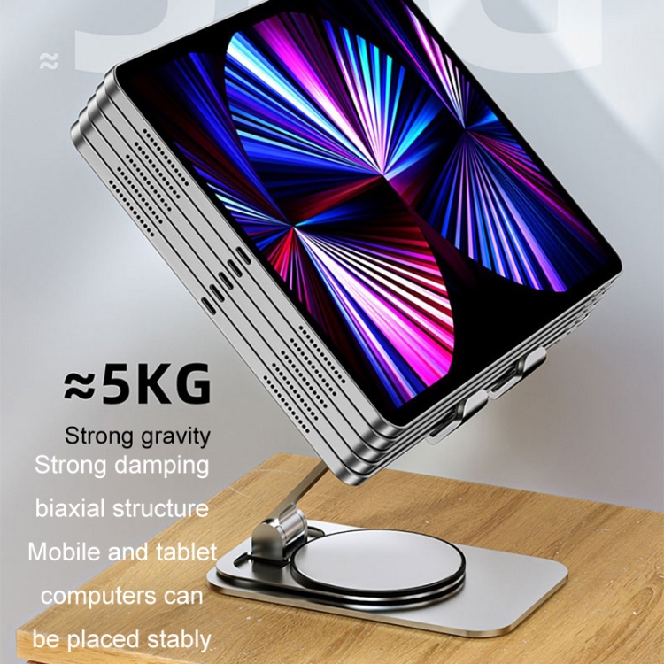 Desktop 360-degree Rotating Foldable Mobile Phone Holder, Color: Carbon Steel White Desktop 360-degree Rotating Foldable Mobile Phone Holder, Color: Carbon Steel White