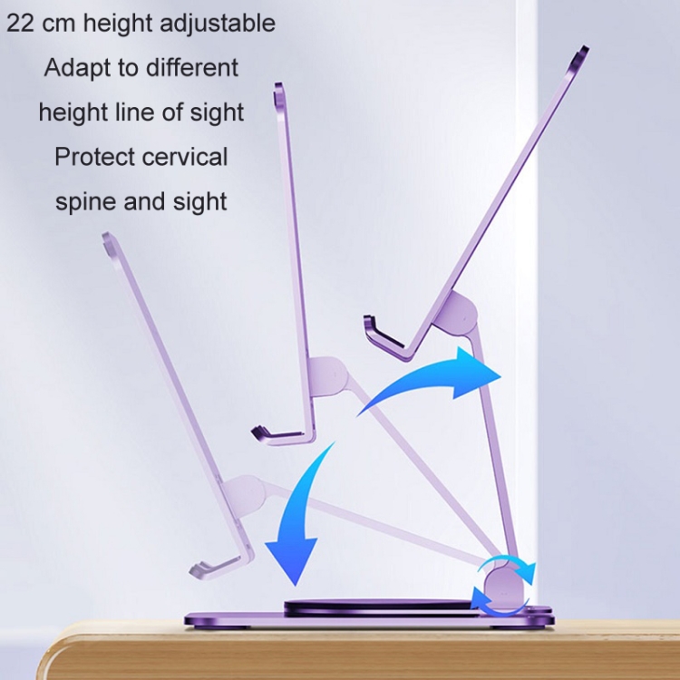 Desktop 360-degree Rotating Foldable Mobile Phone Holder, Color: Carbon Steel White Desktop 360-degree Rotating Foldable Mobile Phone Holder, Color: Carbon Steel White