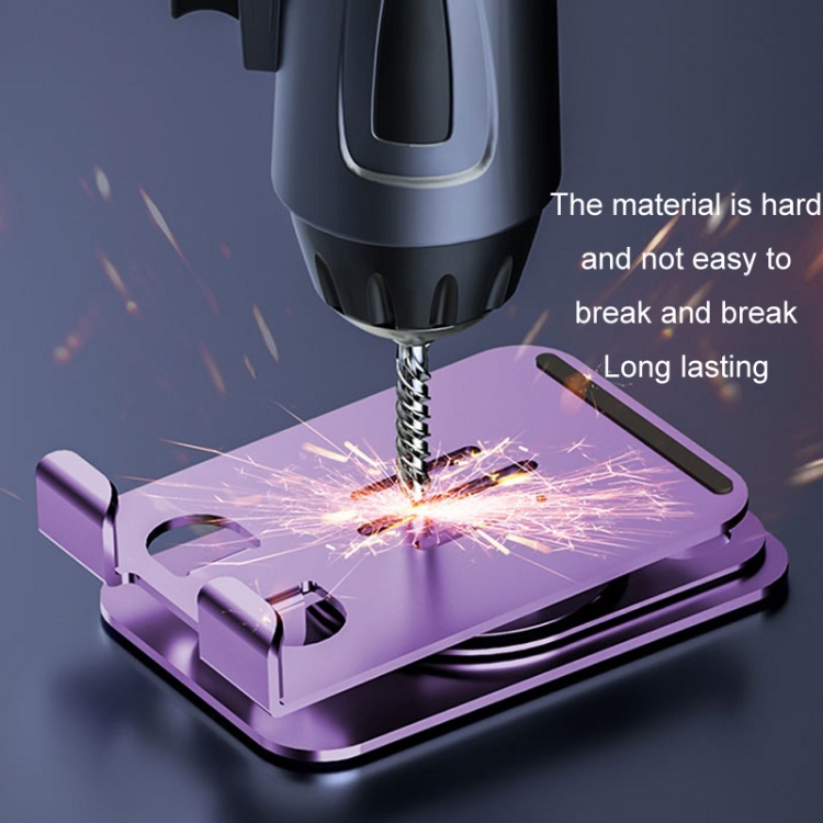 Desktop 360-degree Rotating Foldable Mobile Phone Holder, Color: Carbon Steel White Desktop 360-degree Rotating Foldable Mobile Phone Holder, Color: Carbon Steel White